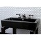 Kingston Brass NS4460AL 8" Widespread Bathroom Faucet, Black Stainless Steel NS4460AL - alternate 2